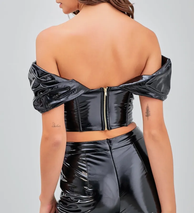 Off Shoulder Crop Top