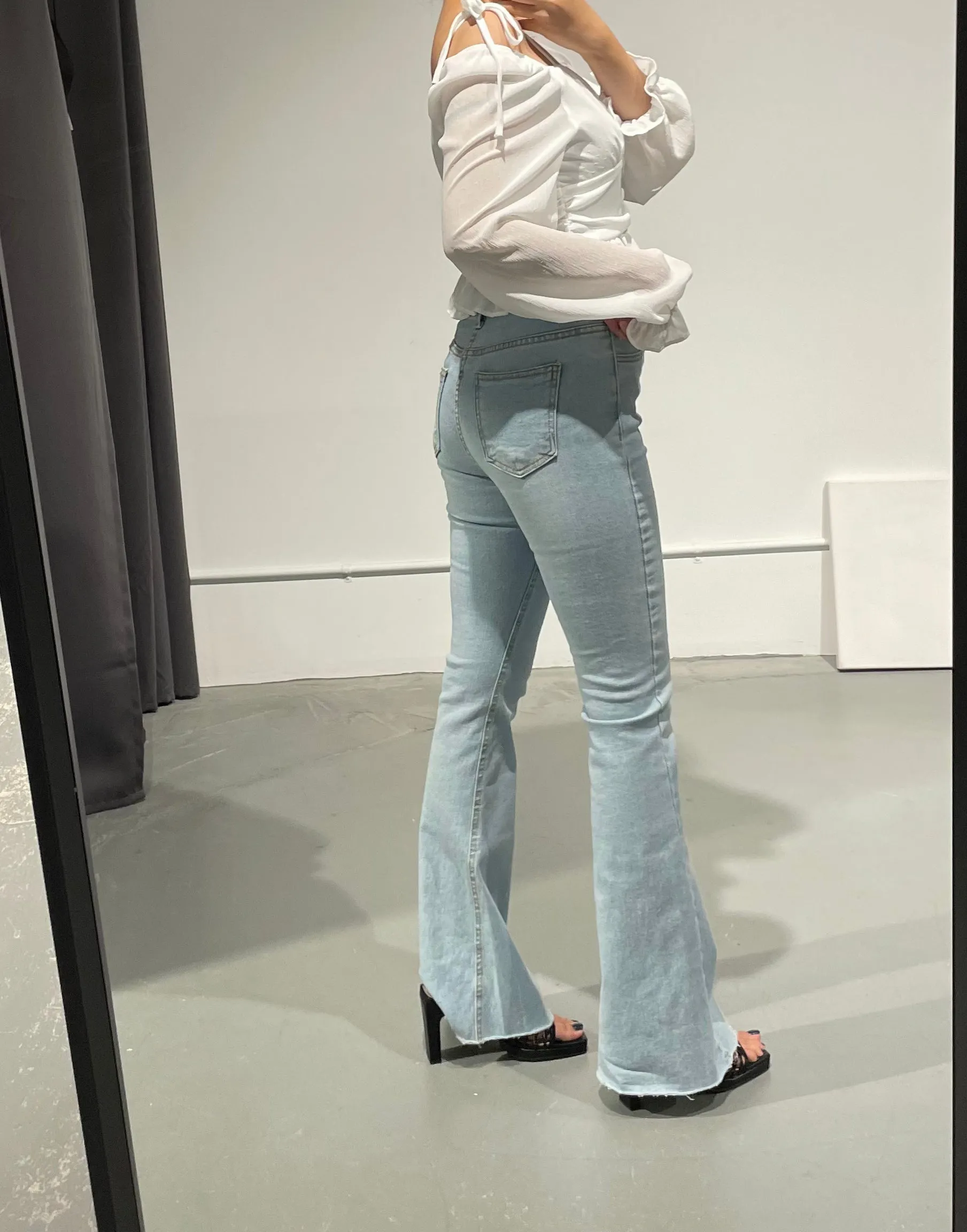 Off Shoulder Shirring Blouse