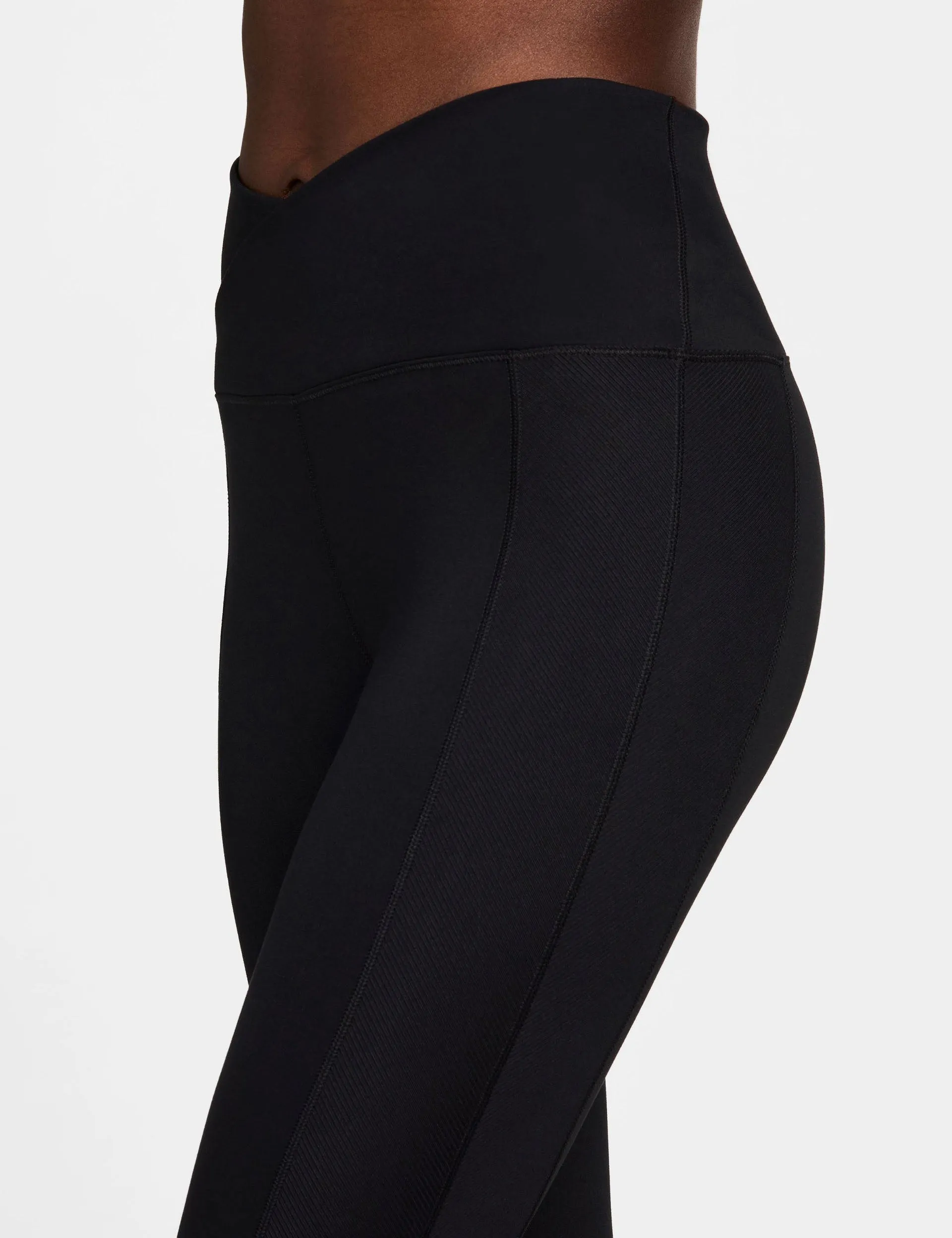 One Wrap High Waisted 7/8 Leggings - Black
