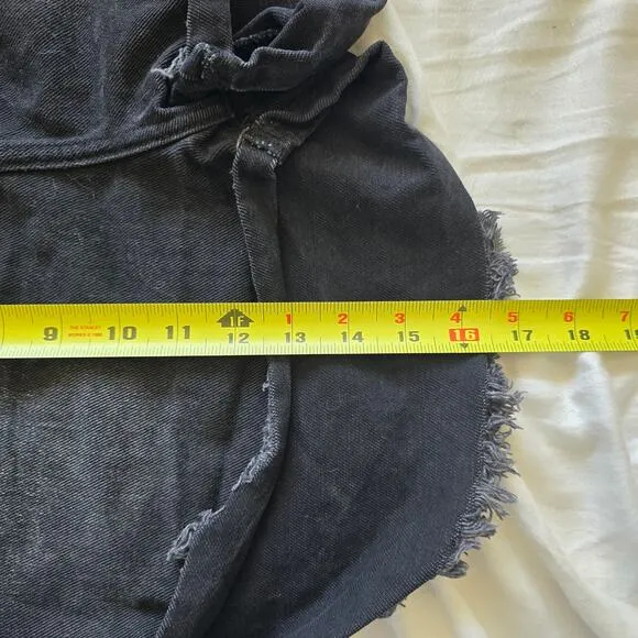 One x Oneteaspoon Black Anchor High Waisted Bandits Denim Jean Shorts Size 30