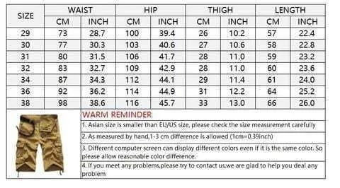 Outdoor Cotton Men Cargo Shorts