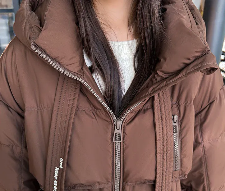 Oversized Windproof Women's Down Coat Perfect for Cold Weather
