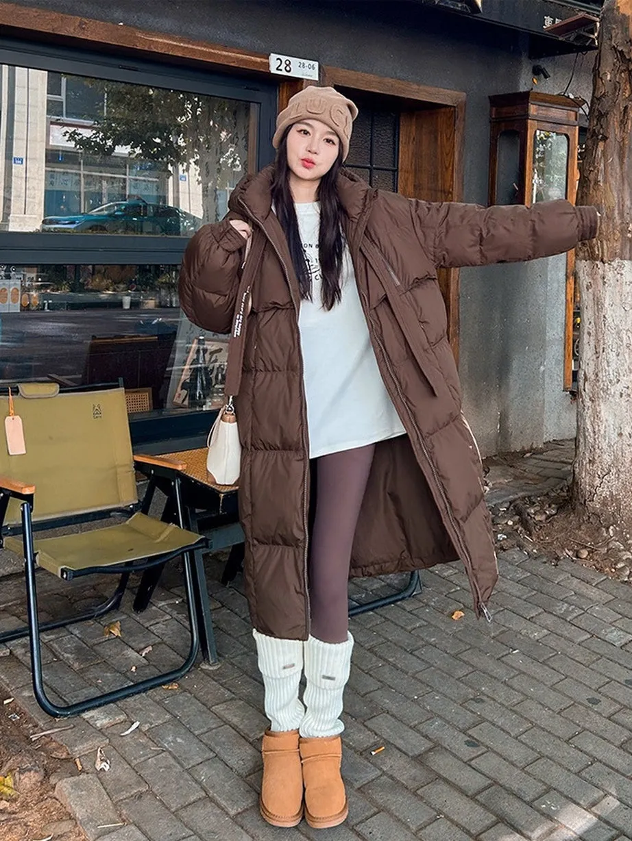 Oversized Windproof Women's Down Coat Perfect for Cold Weather