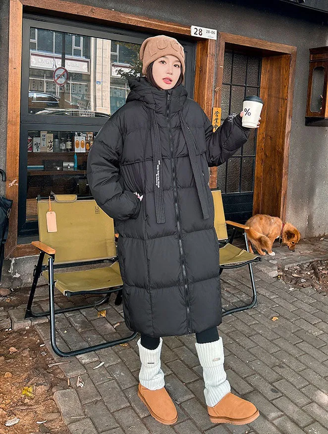 Oversized Windproof Women's Down Coat Perfect for Cold Weather