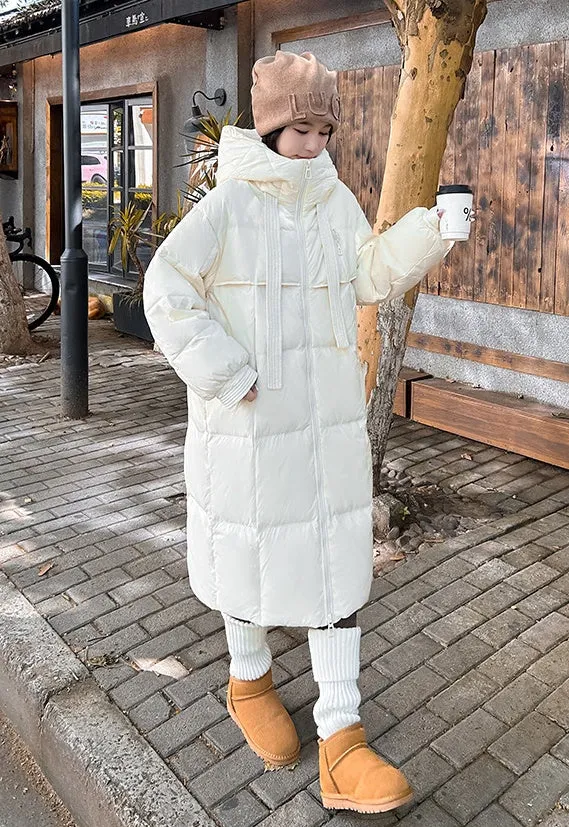 Oversized Windproof Women's Down Coat Perfect for Cold Weather
