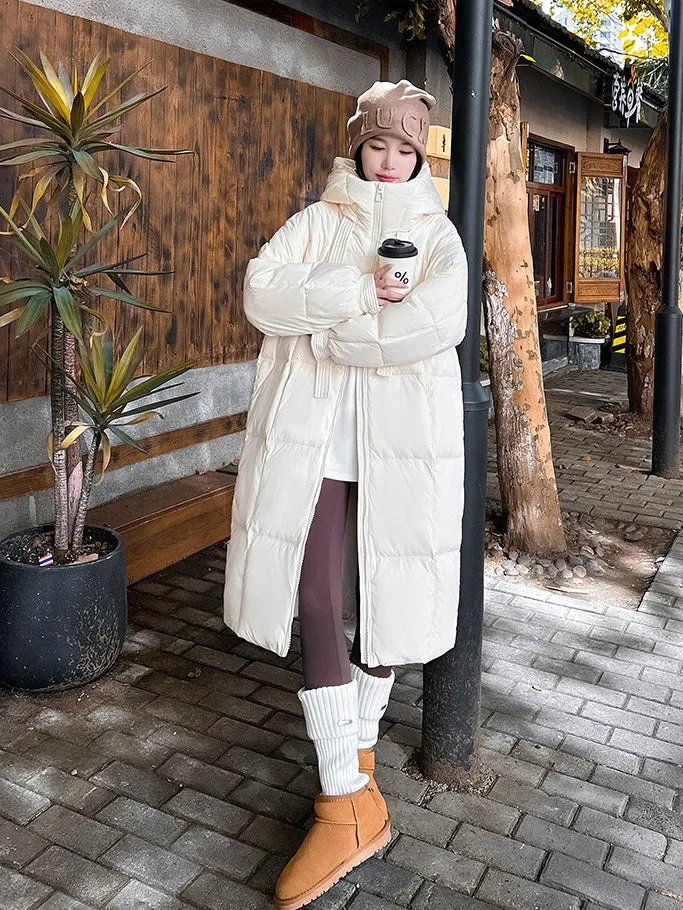 Oversized Windproof Women's Down Coat Perfect for Cold Weather