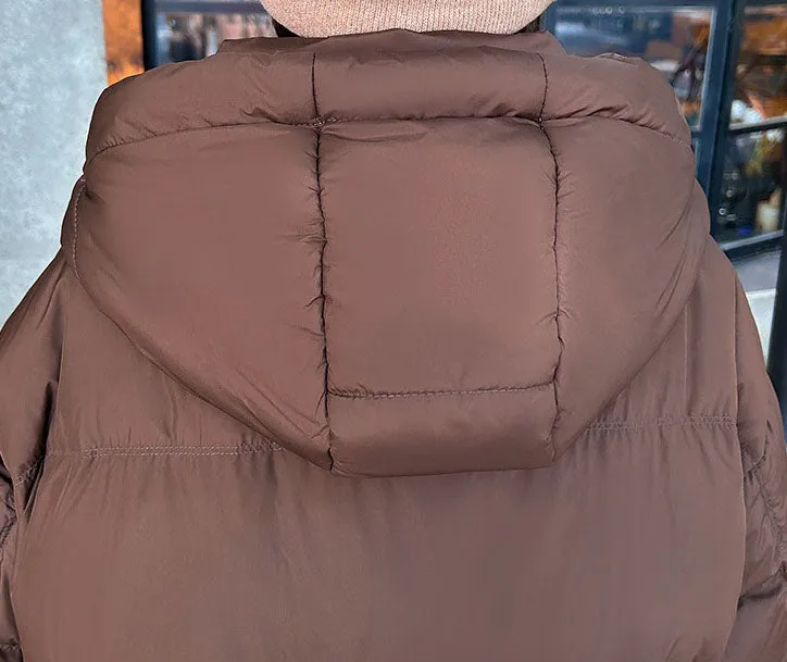 Oversized Windproof Women's Down Coat Perfect for Cold Weather