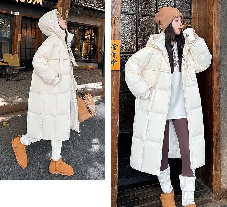 Oversized Windproof Women's Down Coat Perfect for Cold Weather
