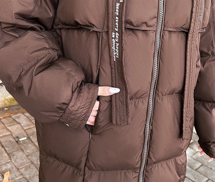 Oversized Windproof Women's Down Coat Perfect for Cold Weather