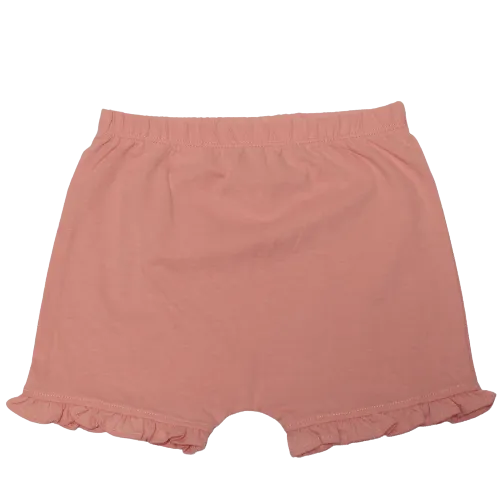 Peach Cotton Frill Shorts