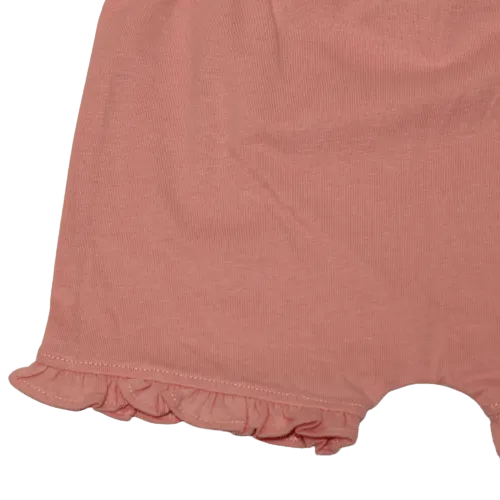 Peach Cotton Frill Shorts