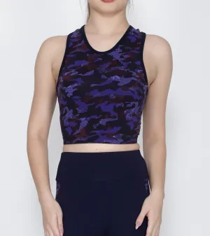 Peacock Camo Compression Top