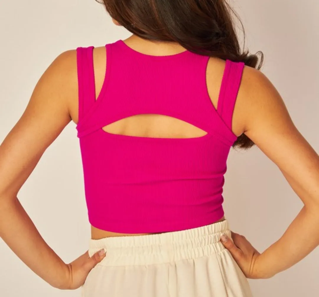 Peek A Boob Ribbed Crop