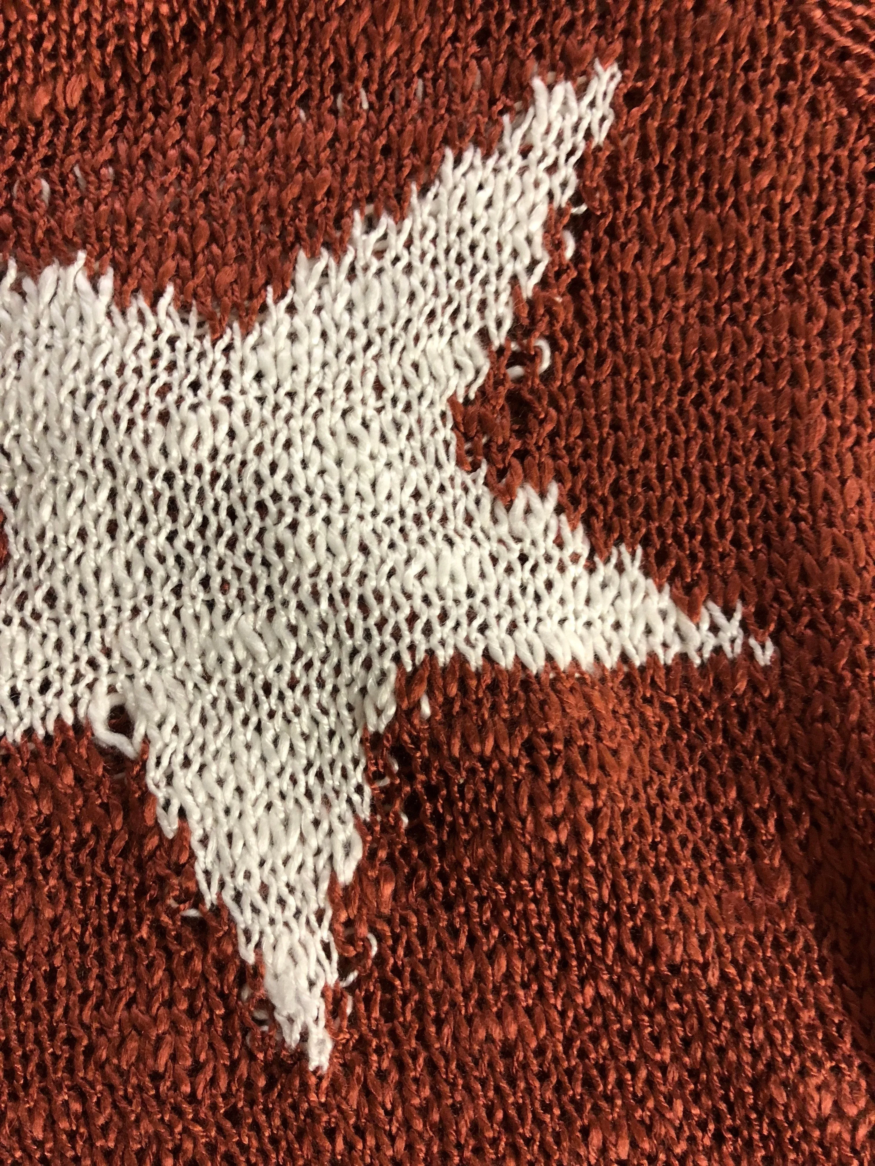 Perfect Timing Knitted Star Top- Burnt Orange