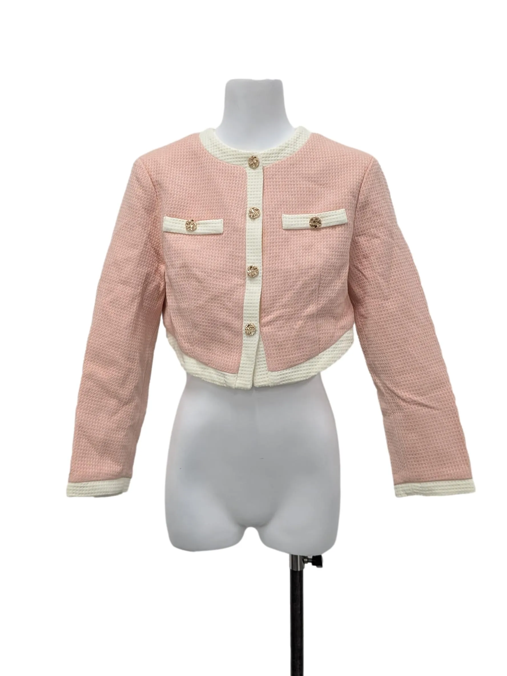 Pink Buttoned Jacket