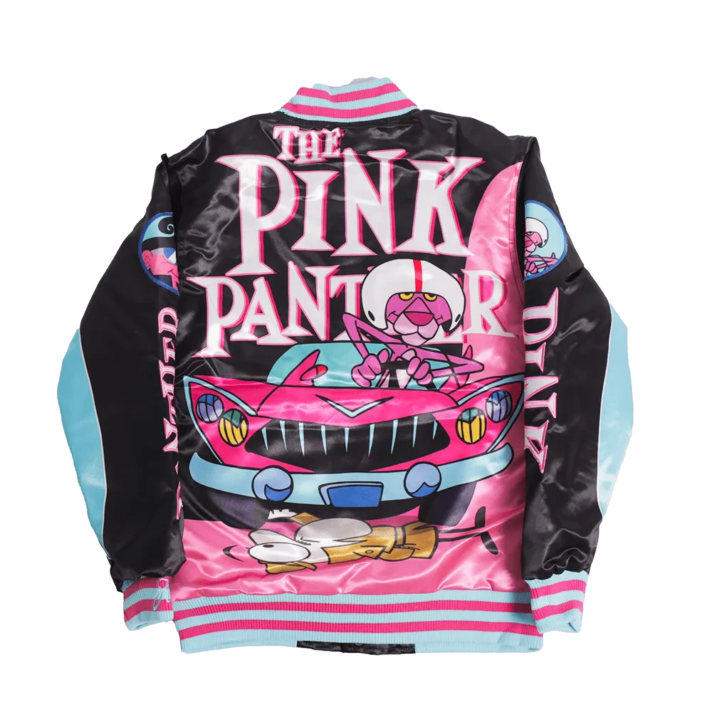 PINK PANTHER SATIN JACKET (BLACK)