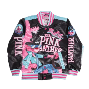 PINK PANTHER SATIN JACKET (BLACK)