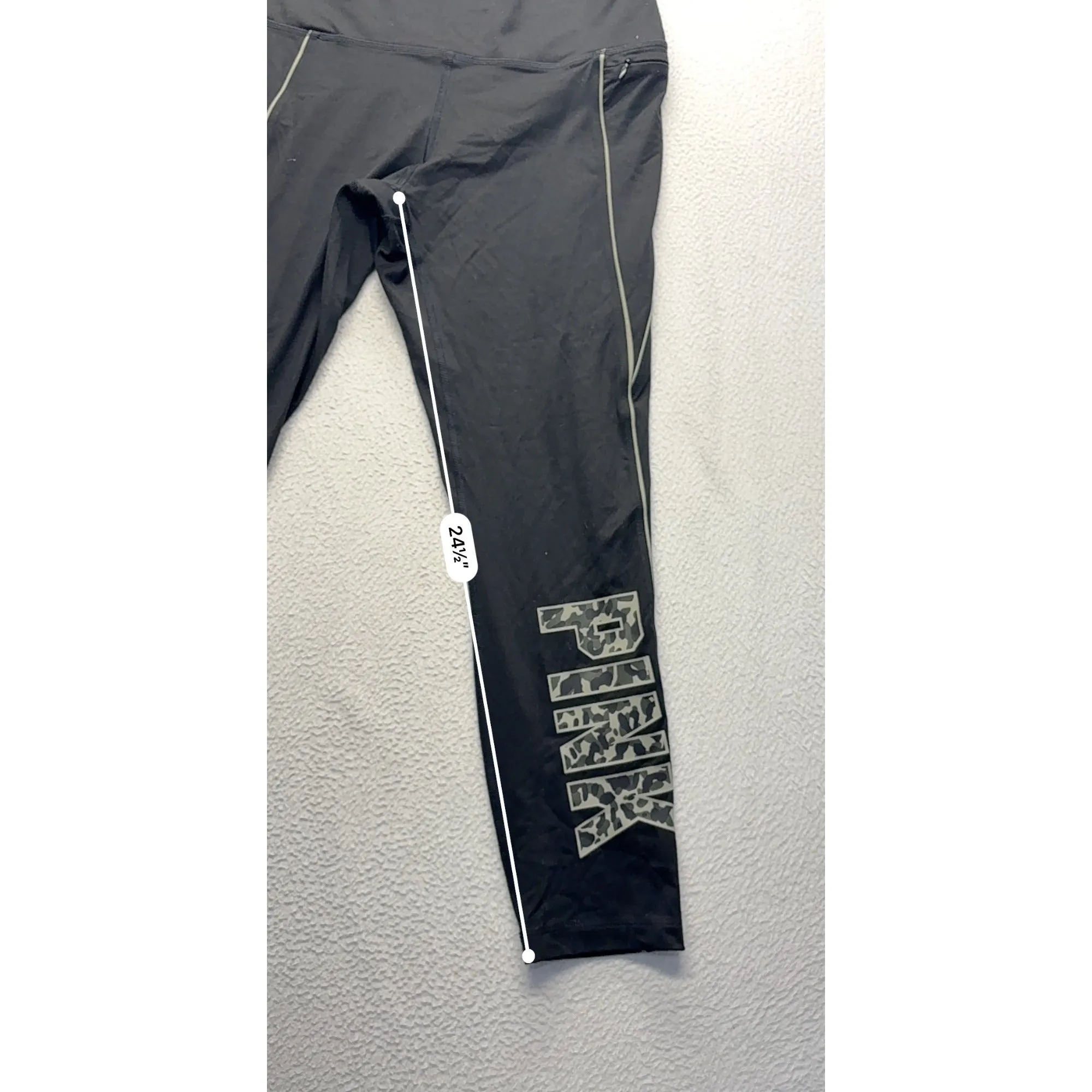 Pink Victorias Secret Ultimate  Black High-Waisted Leggings #7504