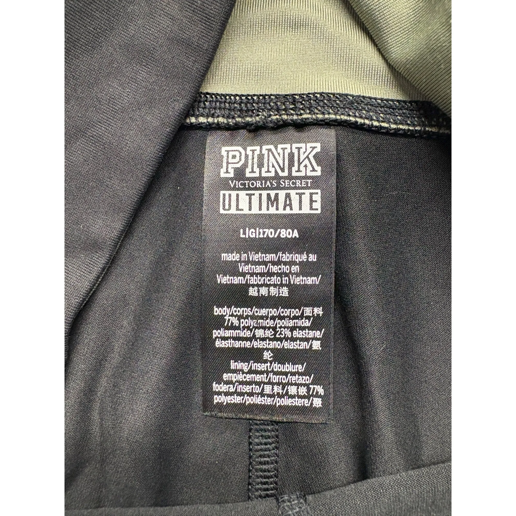 Pink Victorias Secret Ultimate  Black High-Waisted Leggings #7504