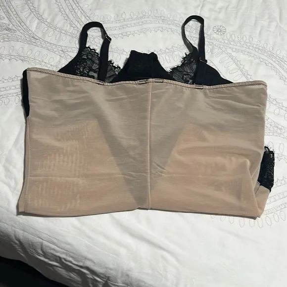 Pinsy Smoothing Lace Shapewear Bodysuit - Beige Noir 3X NWT