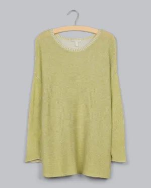 Plaited Organic Linen Pullover