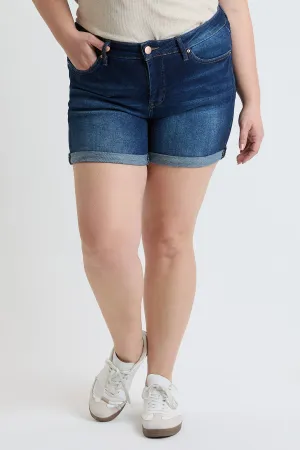 Plus High Rise Premium Stretch FoldOver Cuff Short, Pack of 6