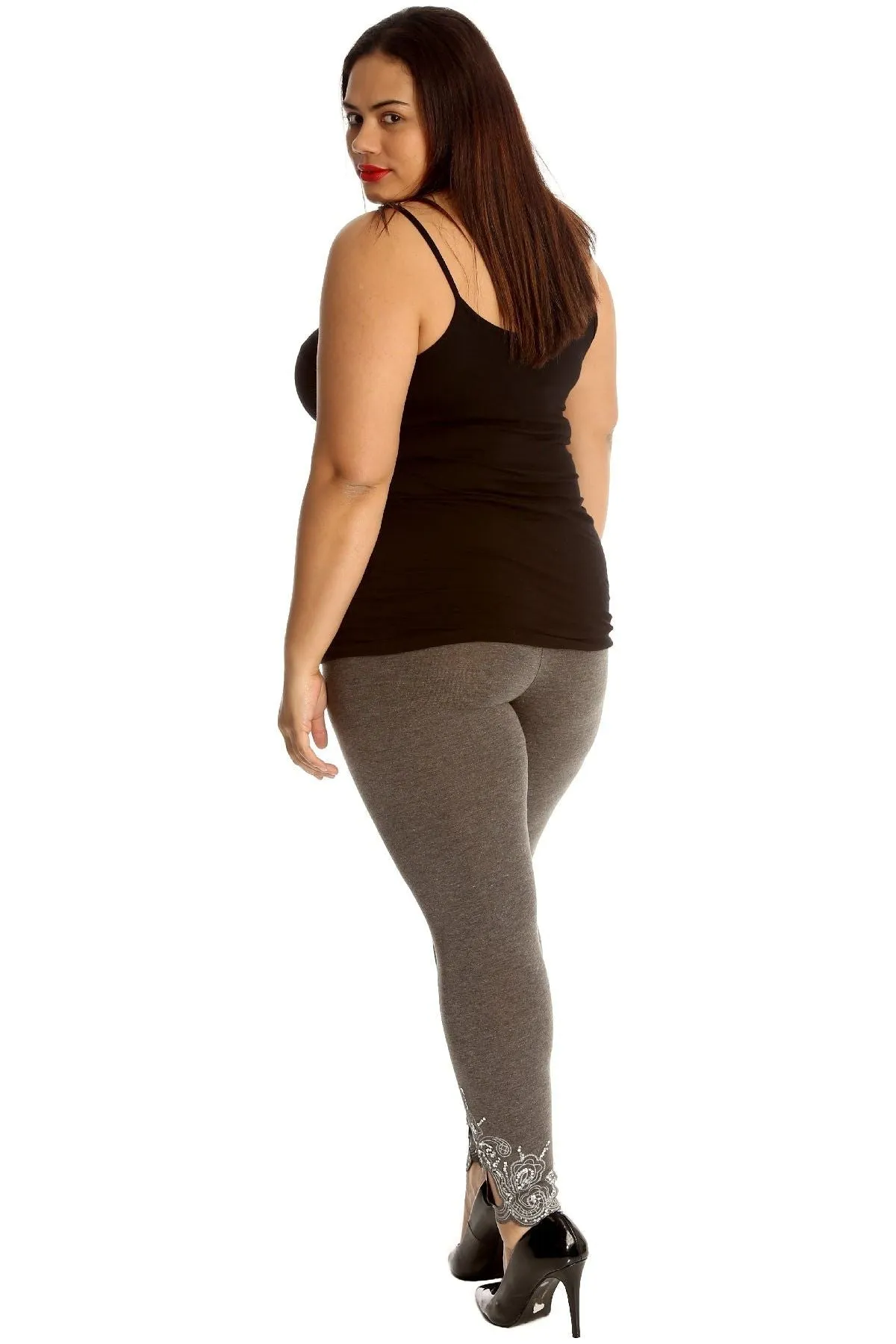 Plus Size Sequin Stretch Leggings