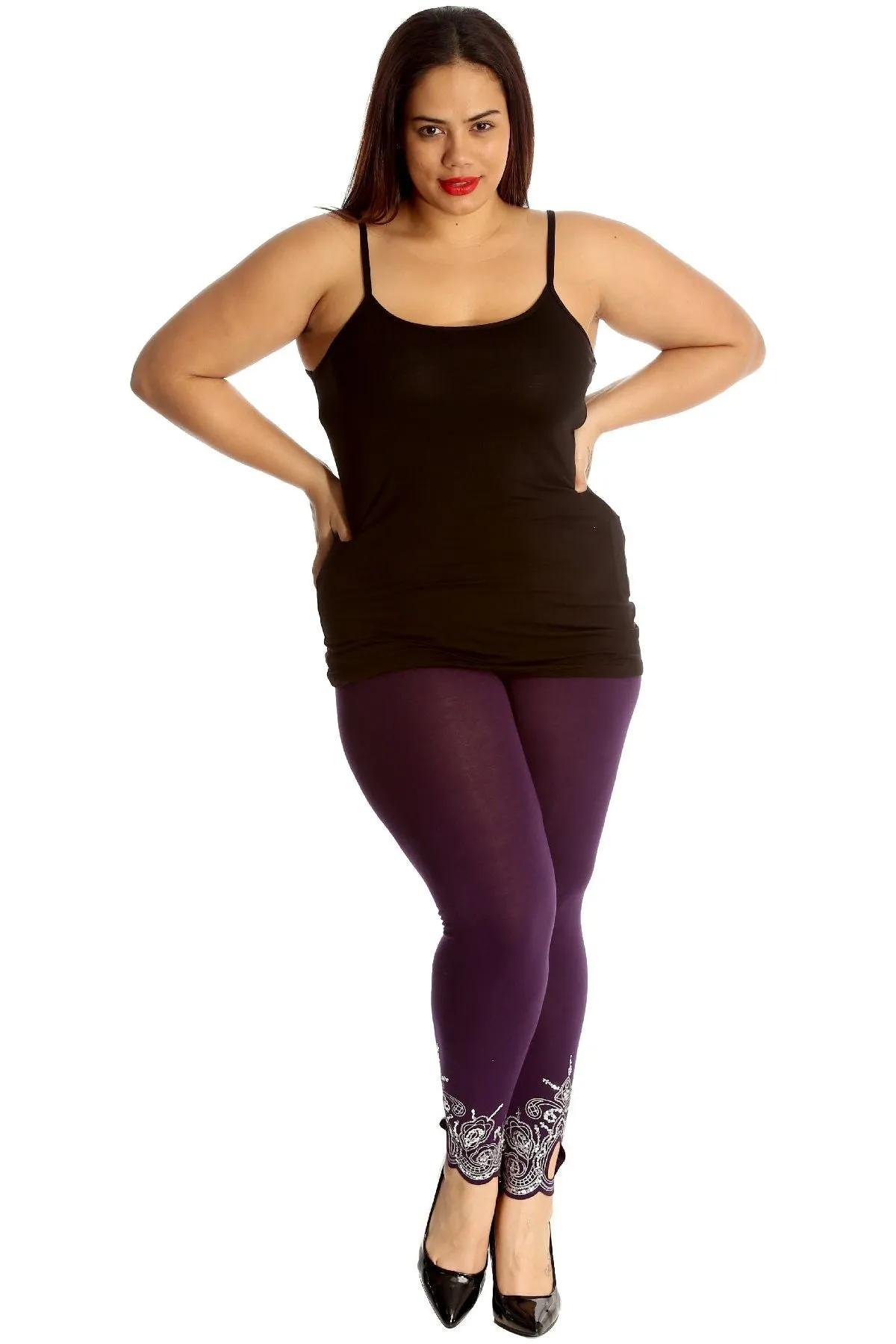 Plus Size Sequin Stretch Leggings