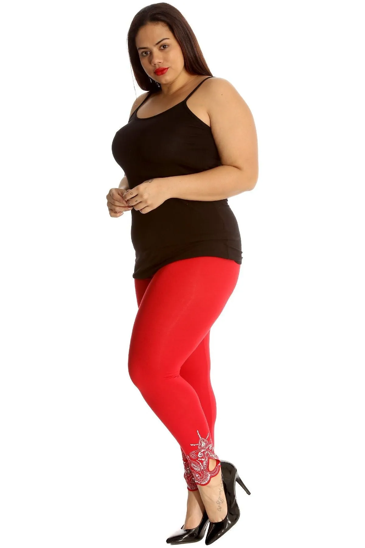Plus Size Sequin Stretch Leggings
