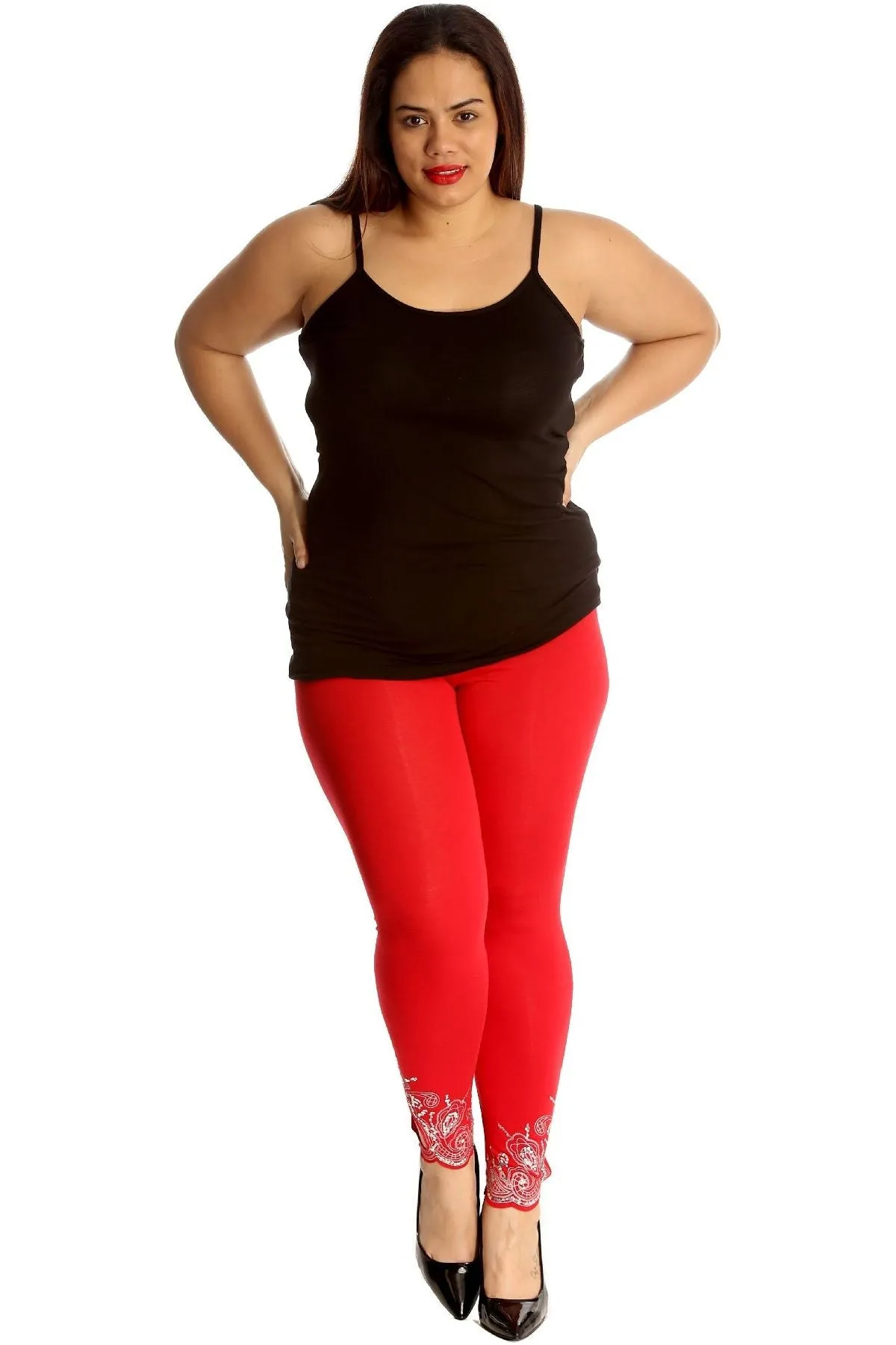 Plus Size Sequin Stretch Leggings