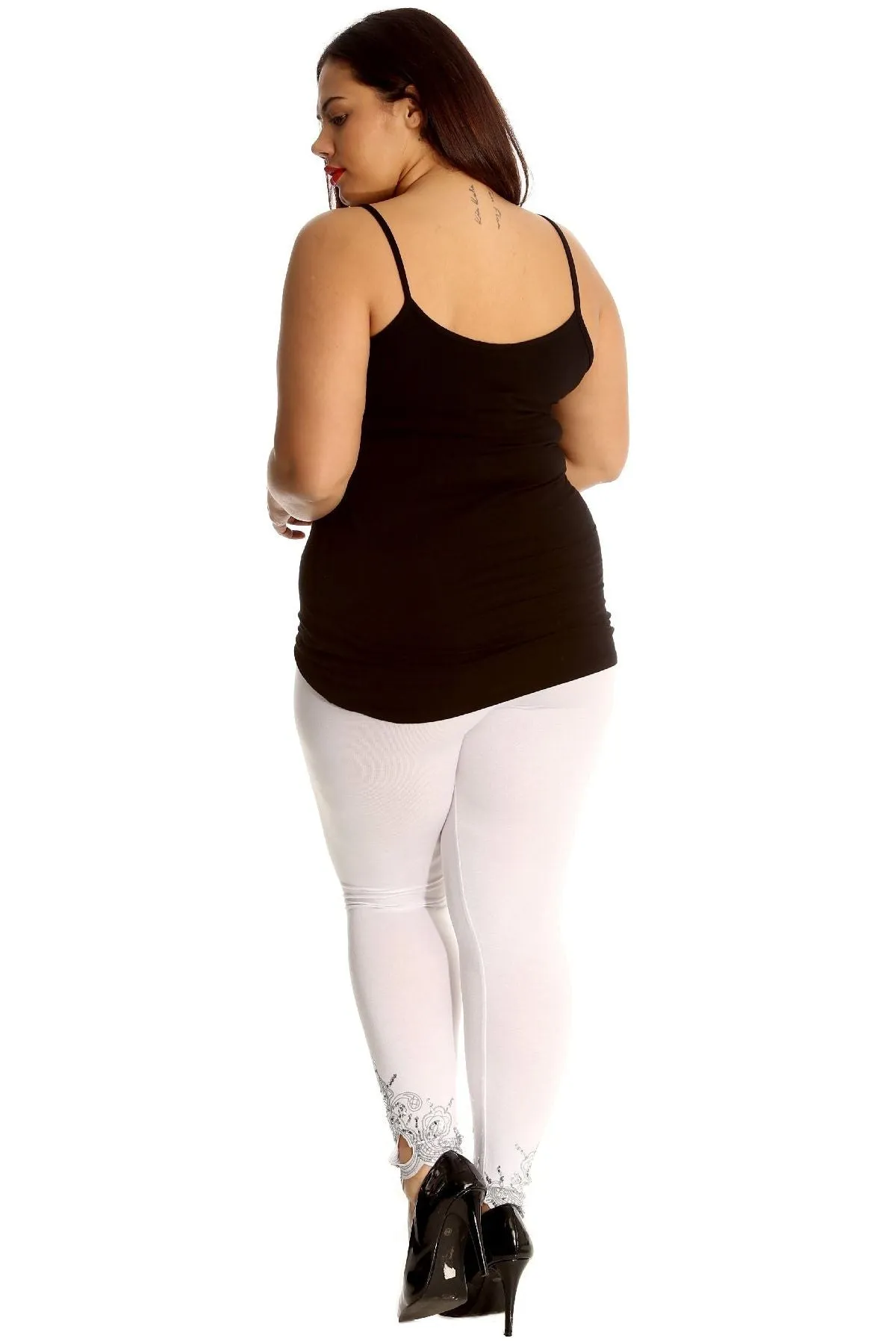 Plus Size Sequin Stretch Leggings