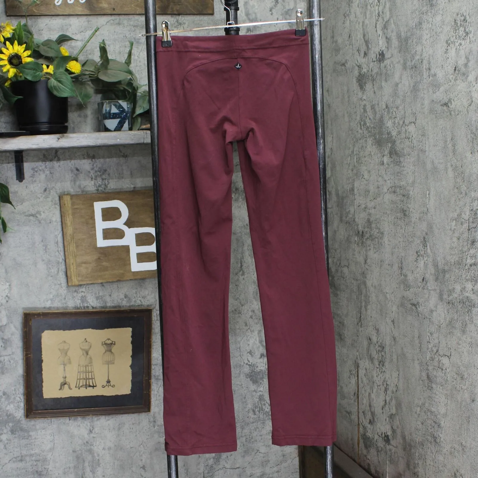 Prana Womens Stretch Straight Leg Leggings 1678e557e27468 Maroon Red S