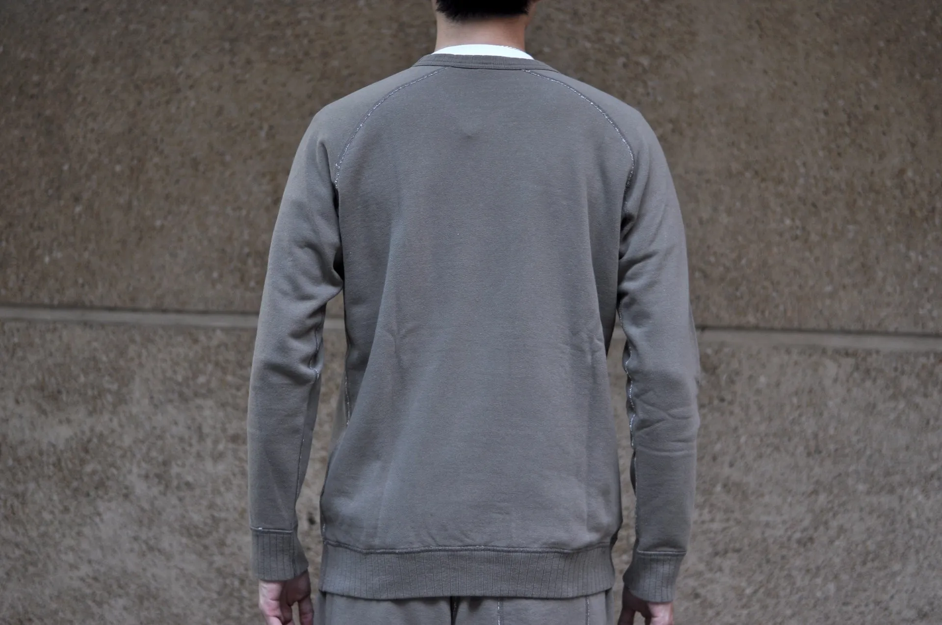 Pure Blue Japan "Slub Yarn" Raglan Sweatshirt (Sumi Ink)