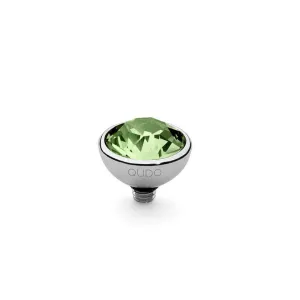 Qudo Bottone 10mm Silver Topper - Peridot