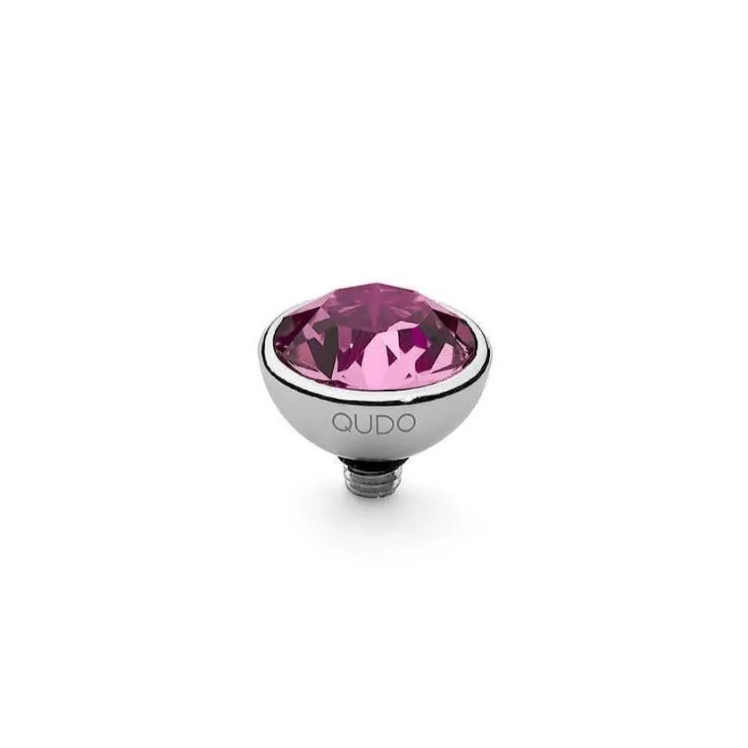 Qudo Bottone 10mm Silver Topper - Rose