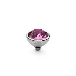 Qudo Bottone 10mm Silver Topper - Rose