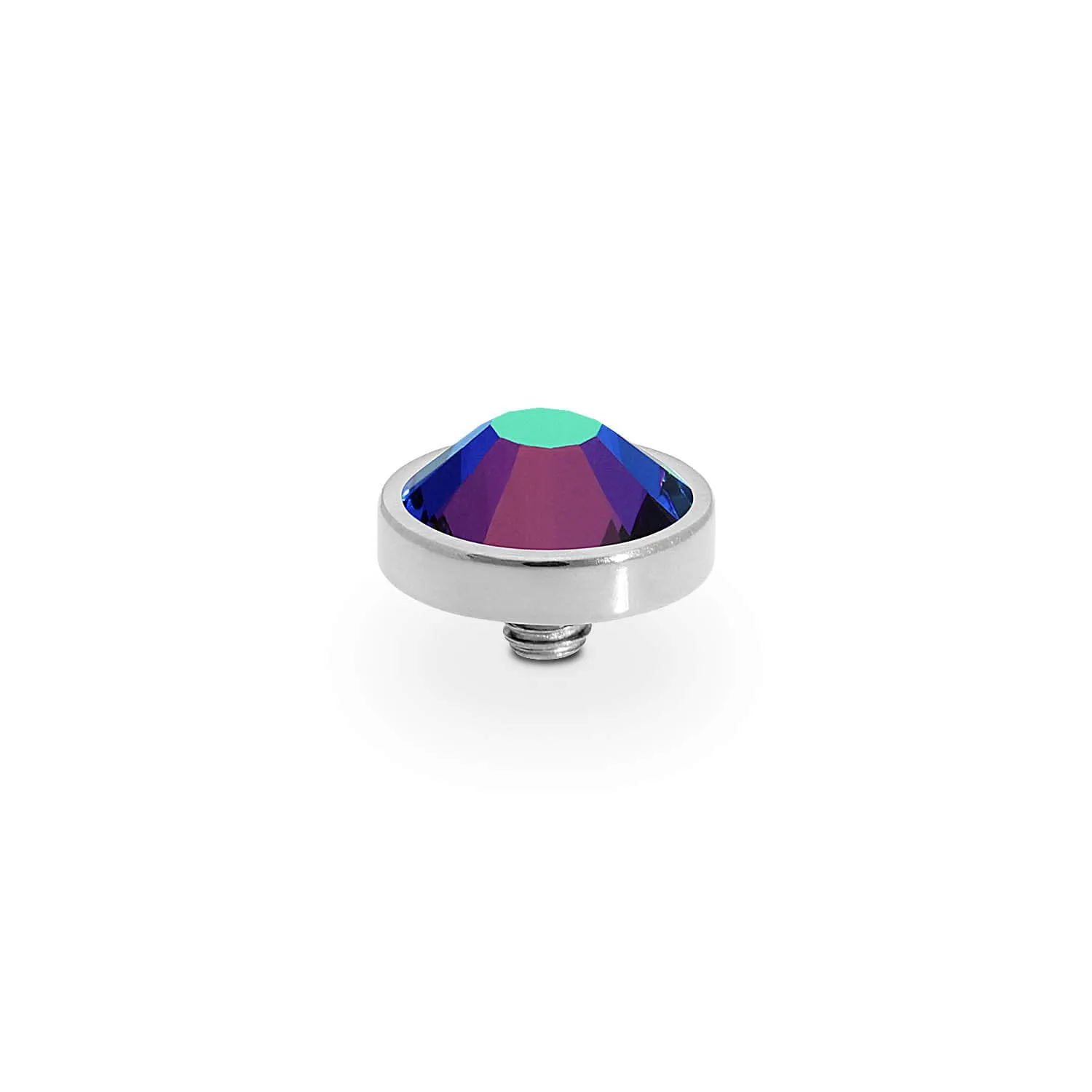 Qudo Canino 9mm Silver Topper - Crystal Vitrail Medium