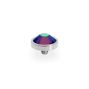 Qudo Canino 9mm Silver Topper - Crystal Vitrail Medium