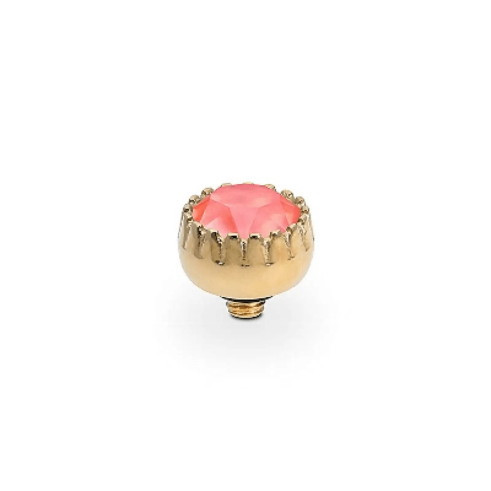 Qudo London 8mm Gold Topper - Light Coral