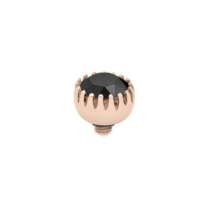 Qudo London 8mm Rose Gold Topper - Jet