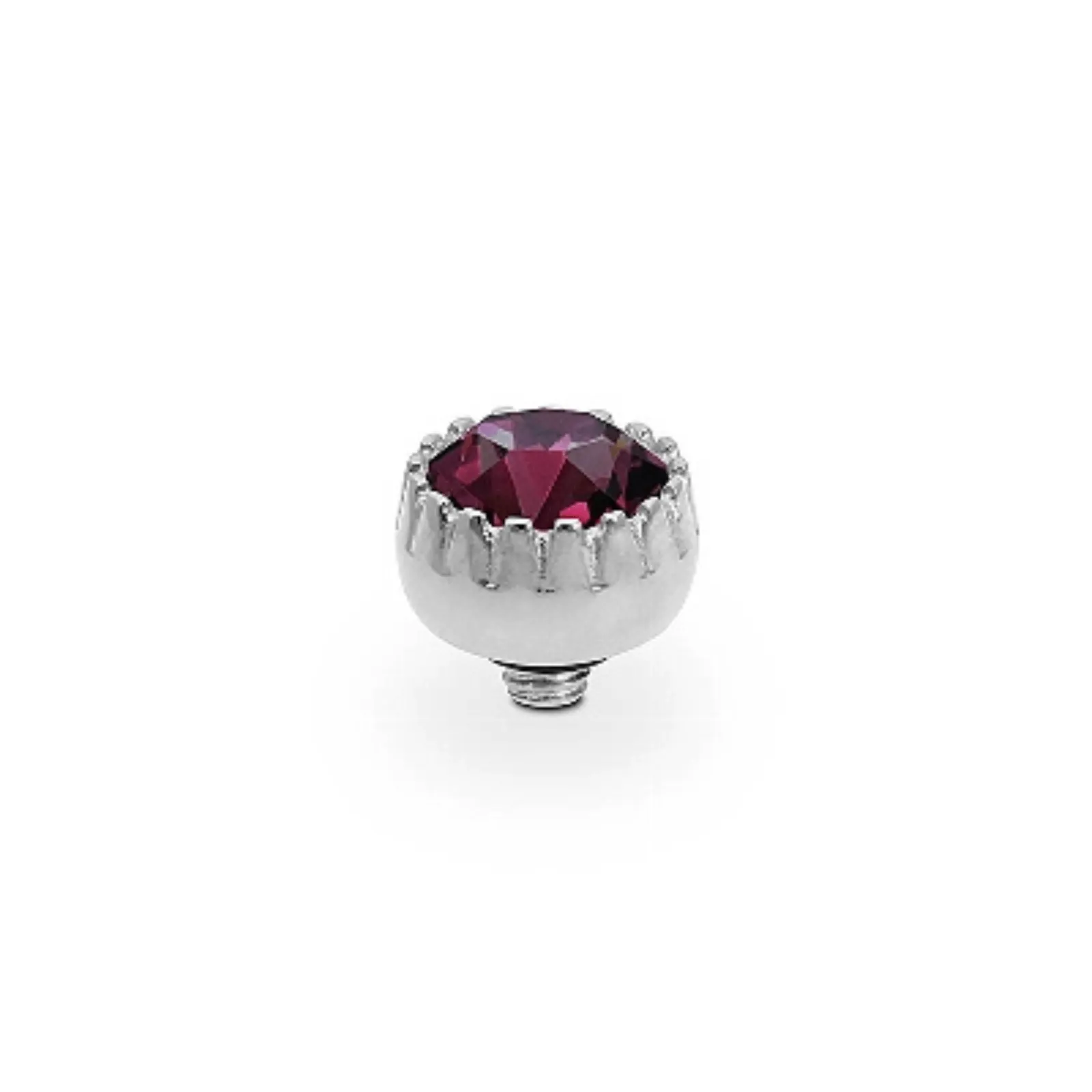 Qudo London 8mm Silver Topper - Amethyst