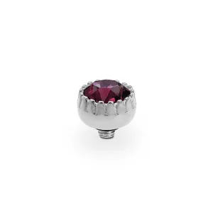 Qudo London 8mm Silver Topper - Amethyst