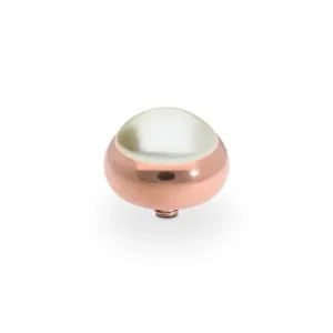 Qudo Sesto 10mm Rose Gold Topper - Cream Pearl
