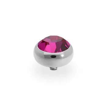 Qudo Sesto 10mm Silver Topper - Fuchsia