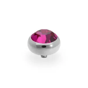 Qudo Sesto 10mm Silver Topper - Fuchsia