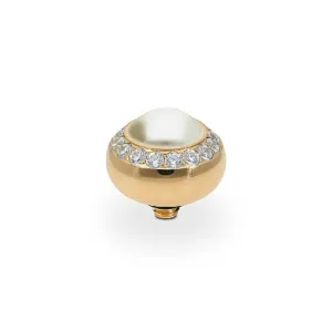 Qudo Tondo Deluxe 10mm Gold Topper - Cream Pearl