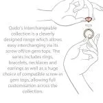 Qudo Tondo Deluxe 13mm Gold Topper - Clear Crystal