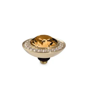 Qudo Tondo Deluxe 13mm Gold Topper - Topaz