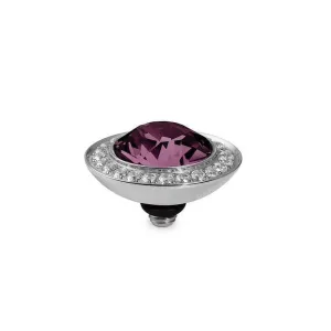 Qudo Tondo Deluxe 13mm Silver Topper - Amethyst