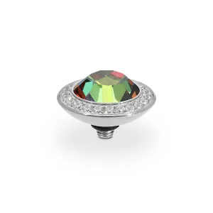 Qudo Tondo Deluxe 13mm Silver Topper - Crystal Vitrail Medium